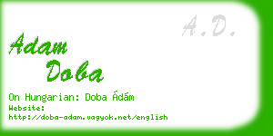 adam doba business card